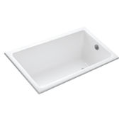 Kallista Perfect 60" Acrylic Air Bathtub Drop In or Undermount Installation with Reversible Drain Stucco White