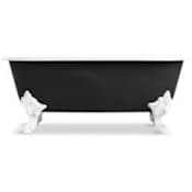Kallista Cleo/Circe 69" Free Standing Clawfoot Cast Iron Soaking Tub with Center Drain Black