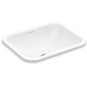 Kallista 19-3/16" Vitreous China Undermount Bathroom Sink with Overflow Stucco White