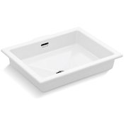 Kallista 19-13/16" Vitreous China Undermount Bathroom Sink with Overflow and Glazed Exterior Stucco White