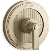 Kallista Vir Stil by L Kirar Thermostatic Valve Trim Only with Single Lever Handle - Less Rough In Brushed French Gold