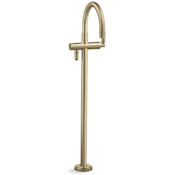 Kallista Vir Stil Minimal Floor Mounted Tub Filler Brushed French Gold