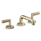 Kallista One Nazare Sink Faucet with Low Spout and Lever Handles Brushed French Gold