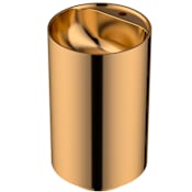 Karran USA Cinox 16-1/2" Circular Stainless Steel Pedestal Bathroom Sink with Single Faucet Hole Brushed Copper