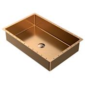 Karran USA Cinox 21-5/8" Rectangular Stainless Steel Undermount Bathroom Sink Brushed Copper