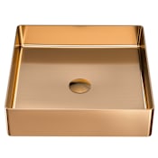 Karran USA Cinox 15-3/4" Square Stainless Steel Vessel Bathroom Sink Brushed Copper