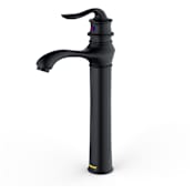 Karran USA Dartford 1.2 GPM Vessel Single Hole Bathroom Faucet with Pop-Up Drain Assembly Matte Black