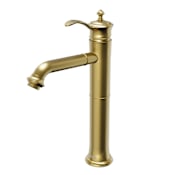 Karran USA Vineyard 1.2 GPM Vessel Single Hole Bathroom Faucet Brushed Gold