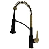 Karran USA Scottsdale 1.8 GPM 18-5/8" Single Hole Kitchen Faucet Matte Black and Spot-Free Brushed Gold