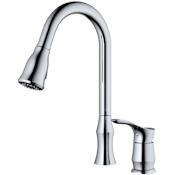 Karran USA Hillwood 1.8 GPM Single Hole Pull Down Kitchen Faucet Chrome