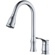 Karran USA Hillwood 1.8 GPM Single Hole Pull Down Kitchen Faucet Stainless Steel