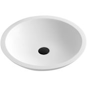 Karran USA Quattro Matte 19-1/4" Circular Acrylic Vessel Bathroom Sink White