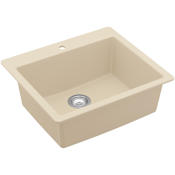 Karran USA Top Mount 25" Single Bowl Quartz/Granite Kitchen Sink Bisque