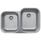 Karran USA U Series 31-1/2" Undermount Double Basin Stainless Steel Kitchen Sink Stainless Steel