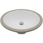 Karran USA Valera 17-1/4" Oval Vitreous China Undermount Bathroom Sink with Overflow White