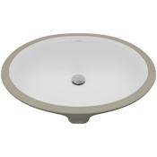 Karran USA Valera 19-1/4" Oval Vitreous China Undermount Bathroom Sink with Overflow White