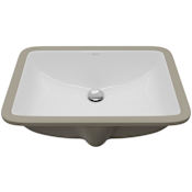Karran USA Valera 21" Rectangular Vitreous China Undermount Bathroom Sink with Overflow White
