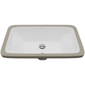 Karran USA Valera 20-7/8" Rectangular Vitreous China Undermount Bathroom Sink with Overflow White