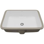 Karran USA Valera 19-1/2" Rectangular Vitreous China Undermount Bathroom Sink with Overflow White
