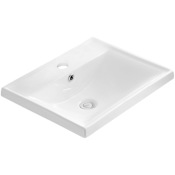 Karran USA Valera 20-3/8" Rectangular Vitreous China Drop In Bathroom Sink with Overflow and 1 Faucet Hole White