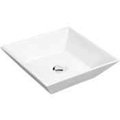 Karran USA Valera 16-1/4" Square Vitreous China Vessel Bathroom Sink White