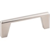 KasaWare Slim Modern Pack of (2) - 3" Center to Center Angled Square Cabinet Handles / Drawer Pulls Satin Nickel