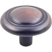 KasaWare Traditional Pack of (4) - 1-1/4" Stepped Ring Mushroom Cabinet / Drawer / Furniture Knobs Brushed Oil Rubbed Bronze