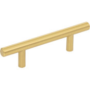 KasaWare Modern Pack of (6) - 3" Center to Center Sleek Cabinet Bar Handles / Drawer Bar Pulls Brushed Gold