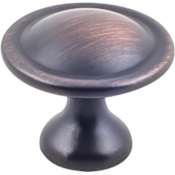 KasaWare Traditional Pack of (4) - 1-1/8" Round Mushroom Cabinet Knobs with Ring Brushed Oil Rubbed Bronze