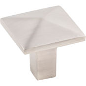 KasaWare Peaked Pack of (4) - 1-1/8" Square Pyramid Cabinet / Drawer / Furniture Knobs Satin Nickel