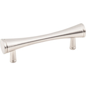 KasaWare Cone Pack of (2) - 3" Center to Center Conical Hourglass Cabinet Bar Handles / Drawer Bar Pulls Satin Nickel
