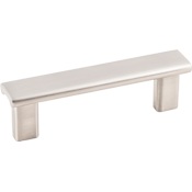 KasaWare Flare Pack of (2) - 3" Center to Center Rectangular Flared Side Cabinet Handles / Drawer Pulls Satin Nickel