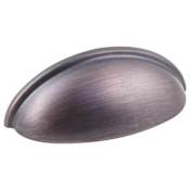 KasaWare Traditional Pack of (6) 3" Center to Center Cabinet / Drawer Cup Pulls Brushed Oil Rubbed Bronze