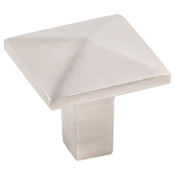KasaWare Contemporary Pack of (10) - 1-1/8 Inch Pyramid Square Cabinet / Drawer Knobs - FINAL SALE Satin Nickel