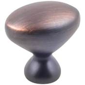 KasaWare Classic Pack of (10) - 1-1/4 Inch Oval Egg Football Cabinet Drawer Knobs Brushed Oil Rubbed Bronze