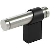 Keeler Sydney 2-1/4" Offset T Bar Solid Brass Split Finish Custom Luxury Cabinet / Drawer Bar Knob Matte Oil Rubbed Bronze / Satin Nickel