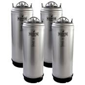 Kegerator.com 5 Gallon Ball Lock Keg NSF Metal Strap Set of 4 Stainless Steel