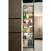 Kessebohmer Pantry Pull-Out Kit - Fits 62-7/8" to 78-3/4" Cabinets with (6) 11" shelves Champagne / Maple
