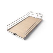 Kessebohmer 7 Inch Wide Dispensa Tray Champagne / Maple