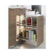 Kessebohmer Cabinet Pull-Out Kit- Fits 20" to 28" Cabinets with (2) 11" shelves Champagne / Maple