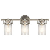 Kichler Brinley 3 Light 24" Wide Bathroom Vanity Light Brushed Nickel
