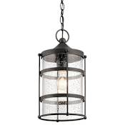 Kichler Mill Lane Single Light 9" Wide Outdoor Mini Pendant Anvil Iron