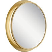 Kichler 30" Diameter Contemporary Circular Metal Framed Bathroom Wall Mirror with LED Lighting Champagne Gold