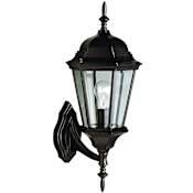 Kichler Madison Single Light 20" Tall Outdoor Wall Sconce with Clear Beveled Glass Panels Black