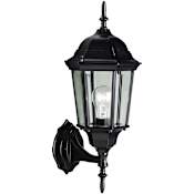 Kichler Madison Single Light 23" Tall Outdoor Wall Sconce with Clear Beveled Glass Panels Black