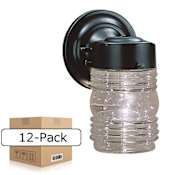 Kichler 12-Pack of 1 Light New Street Outdoor Wall Sconces Black