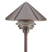 Kichler Six Groove 10" 1-Tier Metal Halide Path or Bollard Light Textured Architectural Bronze