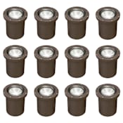 Kichler In-Ground PAR20 / PAR30 Well Light - Set of (12) Architectural Bronze