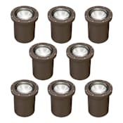Kichler In-Ground PAR20 / PAR30 Well Light - Set of (8) Architectural Bronze