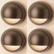 Kichler Half Moon 4" Wide 2700K LED Deck and Step Light - Set of (4) Lights Textured Architectural Bronze